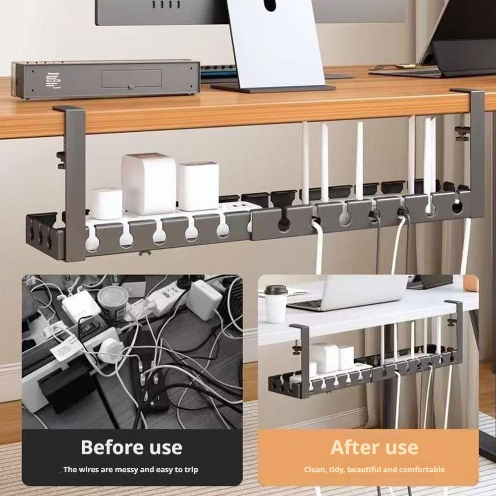 Cubicle Shelf Organizer - Extendable Under Desk Cable Management No