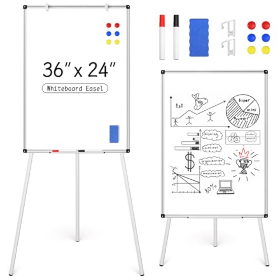 Whiteboard Easel Tripod - Magnetic Whiteboard Easel Stand Dry Erase