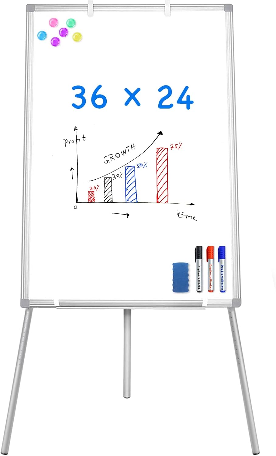 Magnetic Portable Dry Erase Ea - Whiteboard Easel Tripod avaliação e preço
