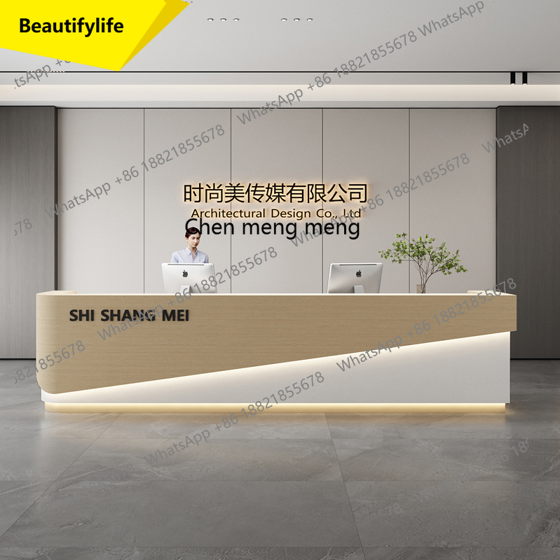 X188 Simple and modern hotel l - Reception Desk Counter avaliação e preço