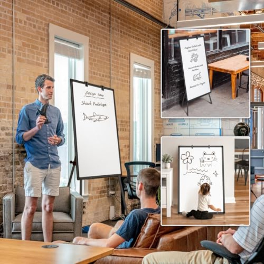 Easel Whiteboard - Magnetic Po - Whiteboard Easel Tripod avaliação e preço
