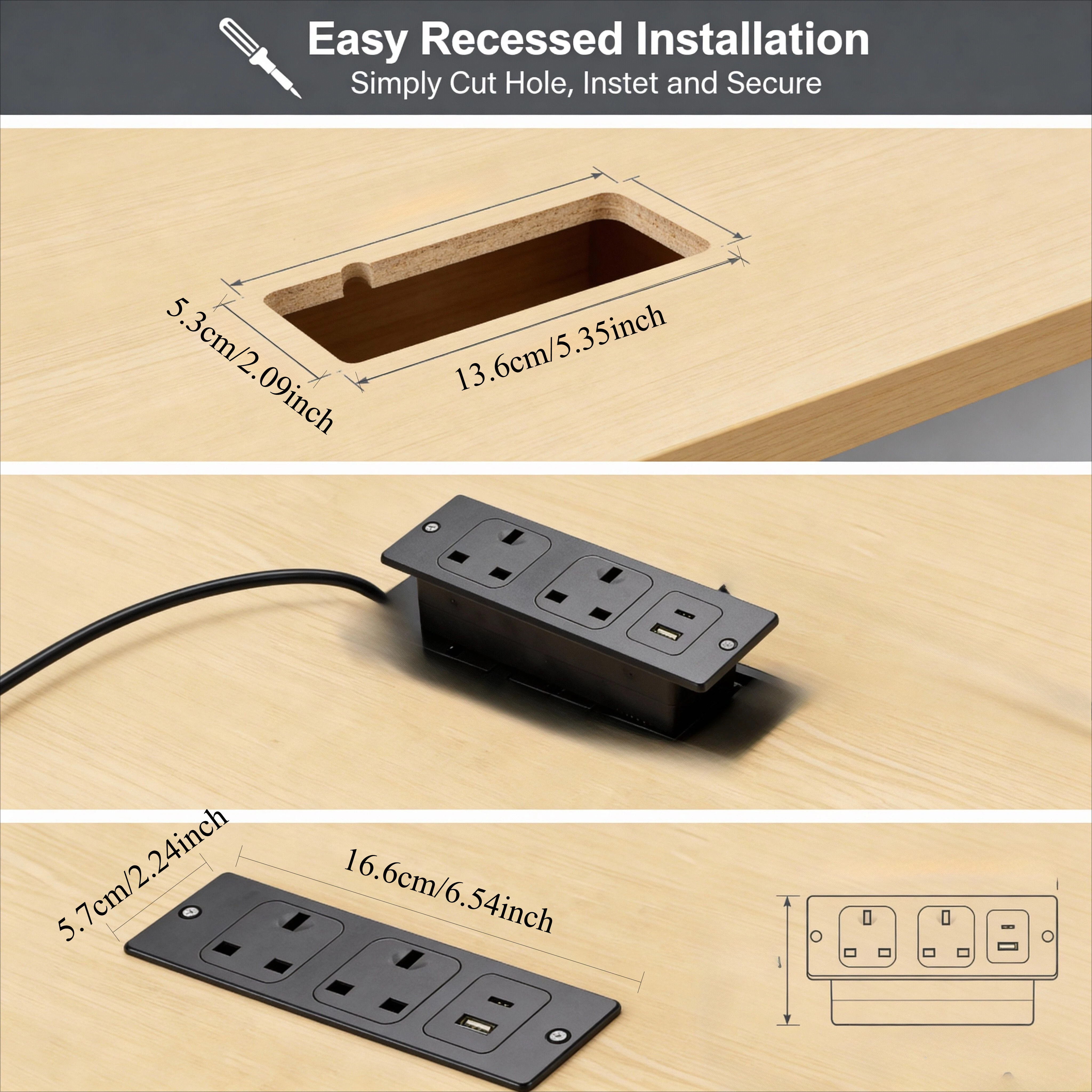 UK Embedded Table Hidden Socke - Office Furniture Uk avaliação e preço
