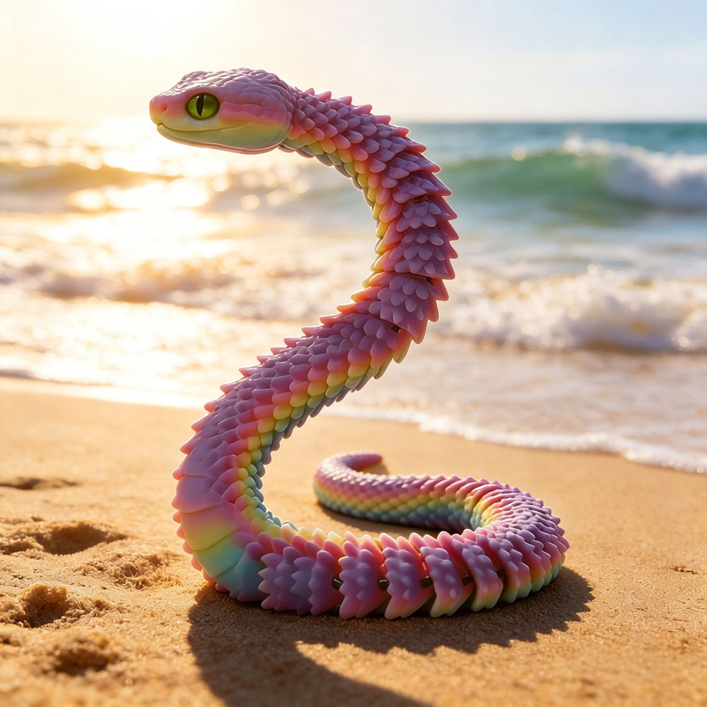 3D Printed Snake Decor 30cm Of - Cubicle Shelf Organizer avaliação e preço