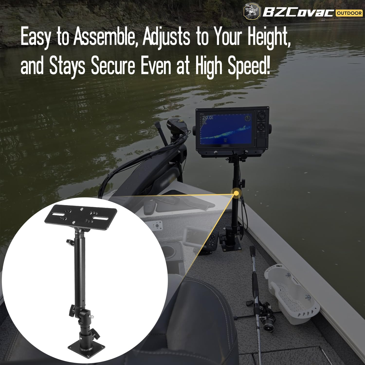 Marine Anodized Aluminum Monit - Adjustable Monitor Mount avaliação e preço