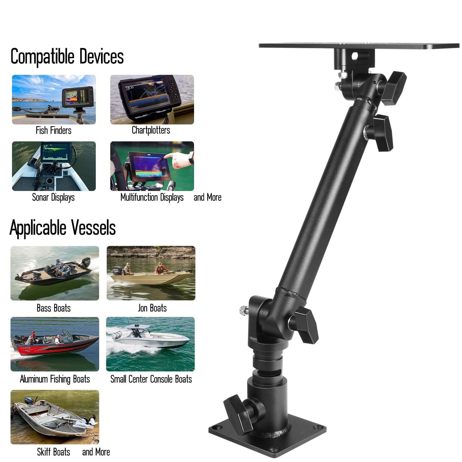 Marine Anodized Aluminum Monit - Adjustable Monitor Mount avaliação e preço