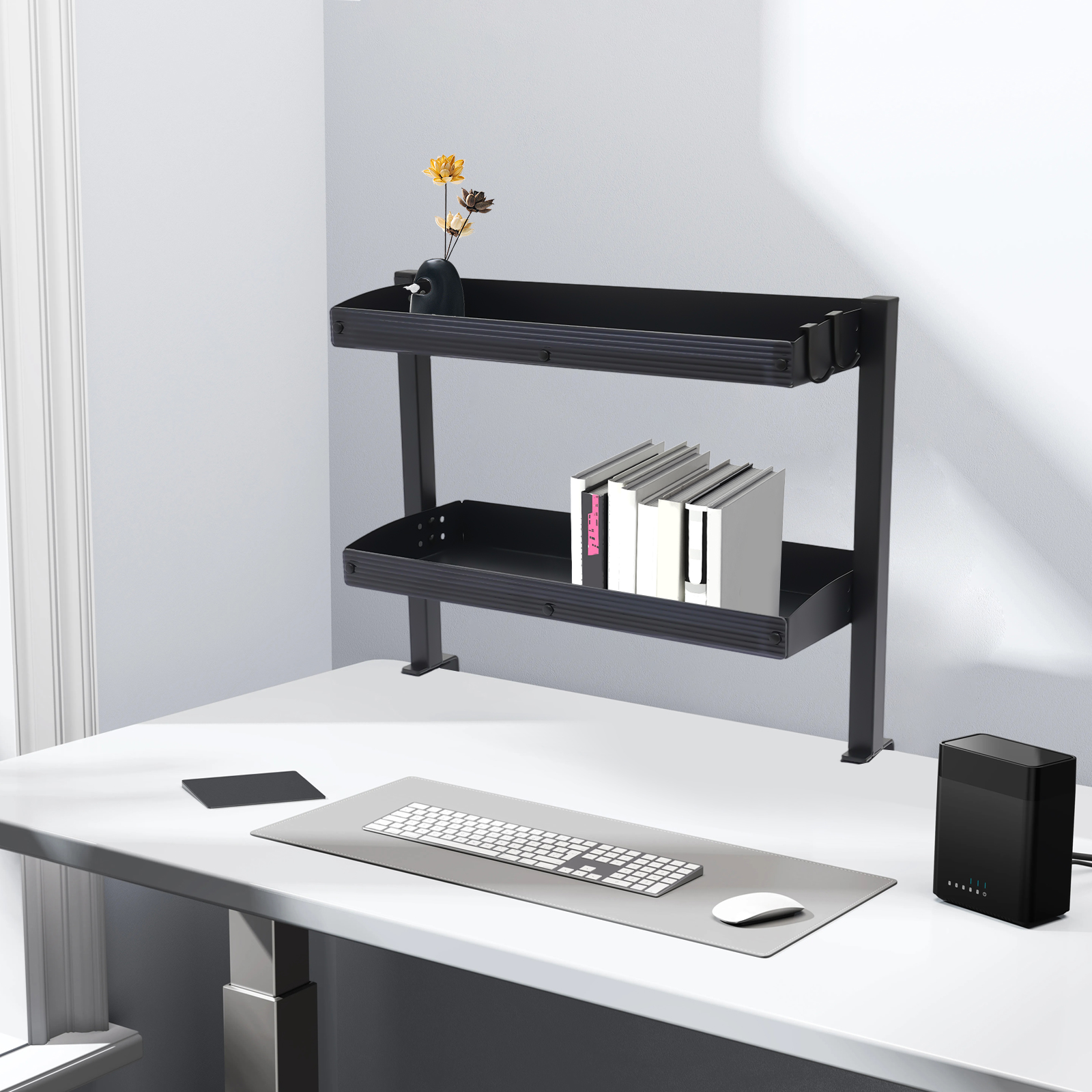Clamp-on Desk Shelf,Desktop or - Cubicle Shelf Organizer avaliação e preço