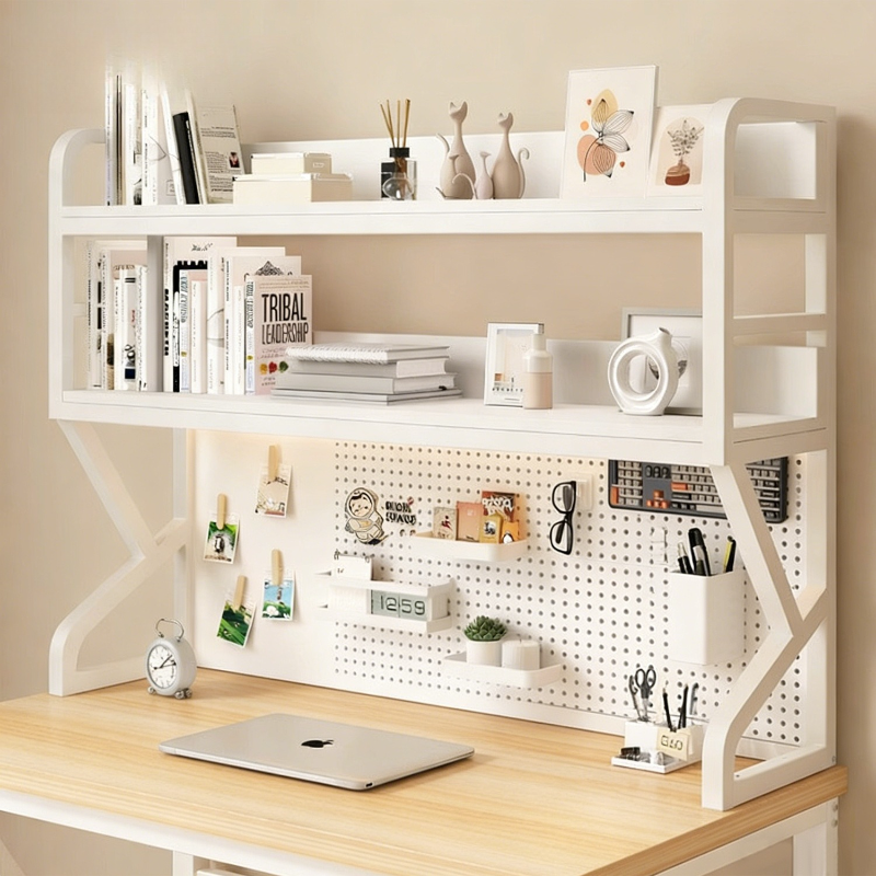 Desktop Storage Shelf with Peg - Cubicle Shelf Organizer avaliação e preço