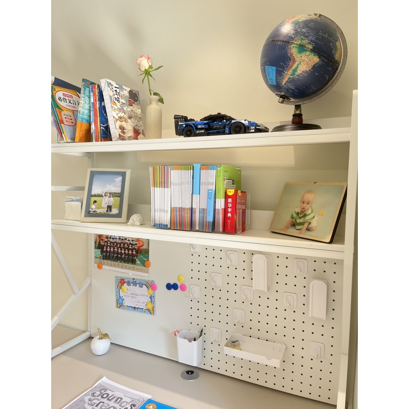 Desktop Storage Shelf with Peg - Cubicle Shelf Organizer avaliação e preço