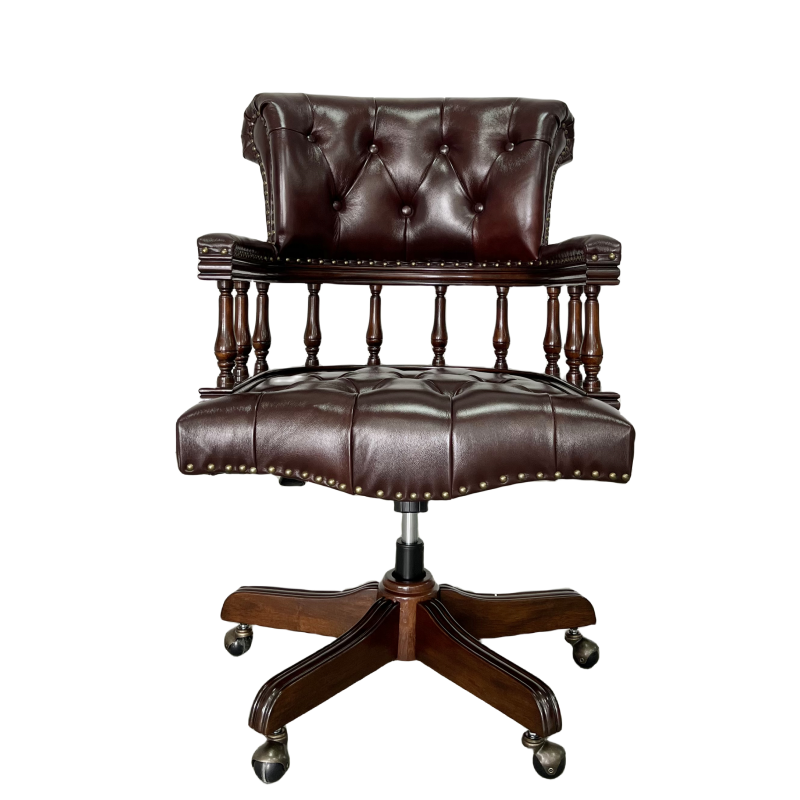 Dark Ox Blood Chesterfield Cap - Office Furniture Uk avaliação e preço