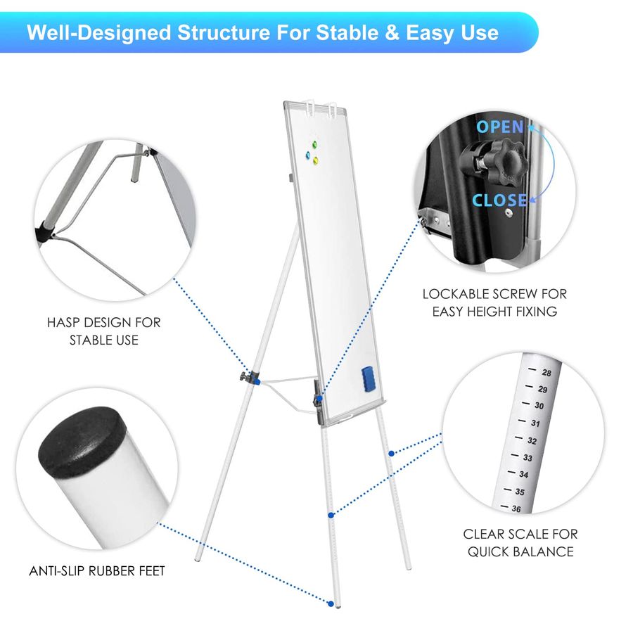 Whiteboard Magnetic Portable D - Whiteboard Easel Tripod avaliação e preço