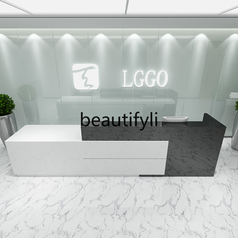 Simple Modern Beauty Salon Rec - Reception Desk Counter avaliação e preço