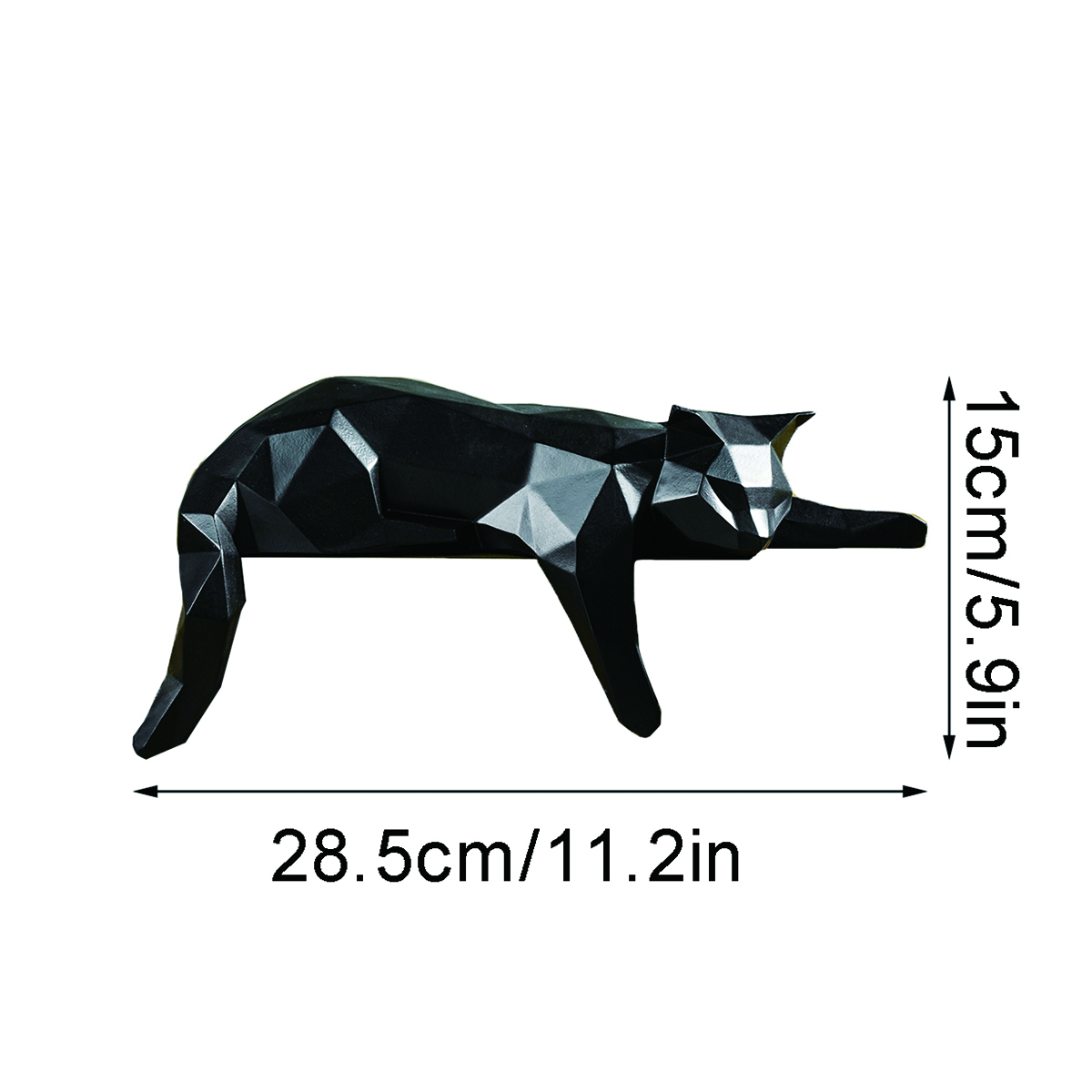 White Black Cat Statue - Geome - Cubicle Shelf Organizer avaliação e preço