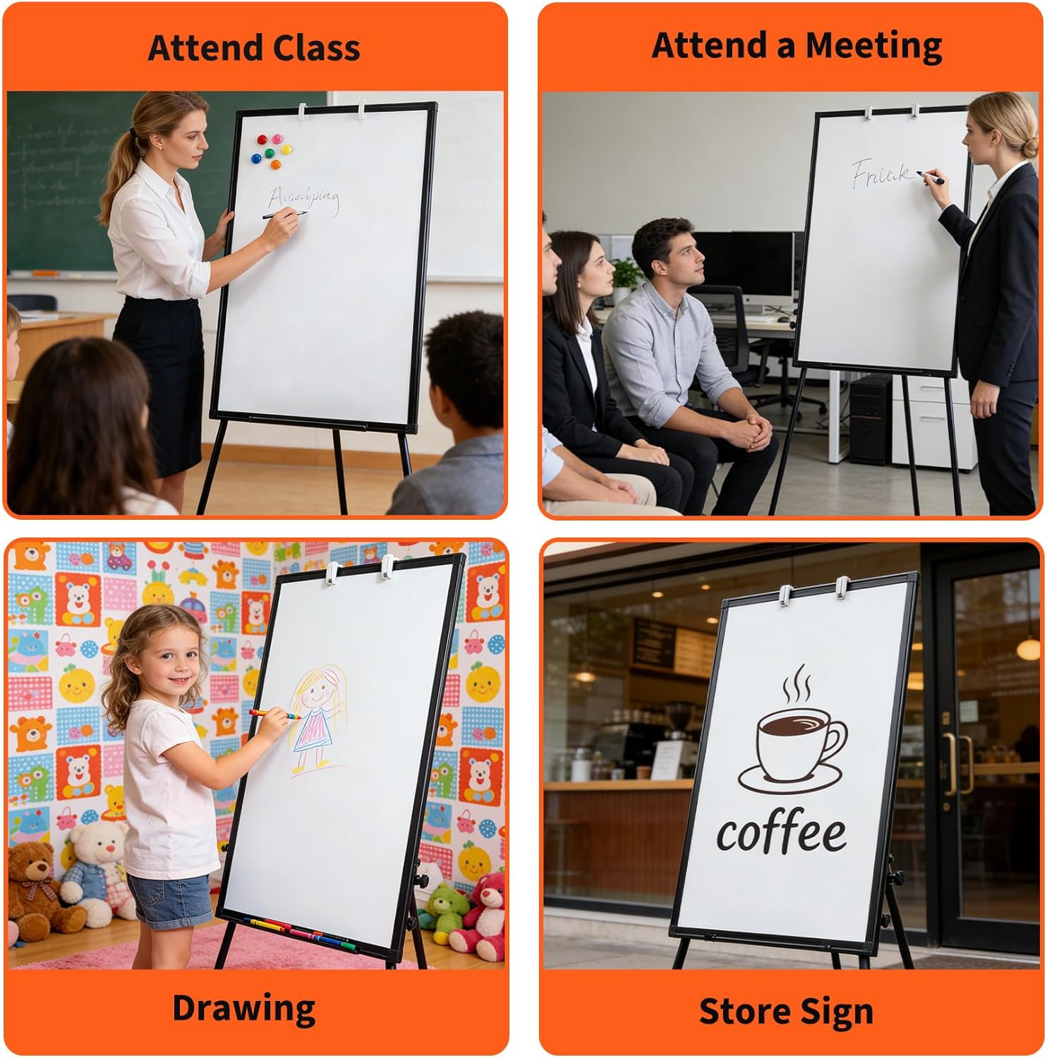 Stand White Board, Magnetic Wh - Whiteboard Easel Tripod avaliação e preço