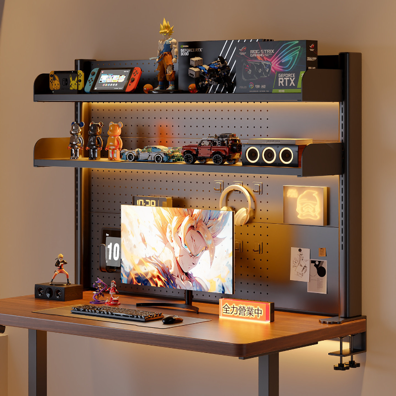 Clamp on Desk Shelf with Pegbo - Cubicle Shelf Organizer avaliação e preço