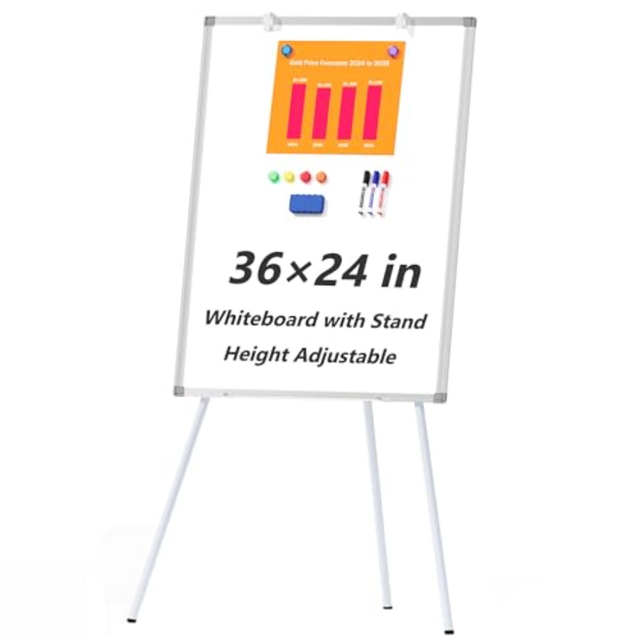 Portable 36 x 24 Whiteboard Ea - Whiteboard Easel Tripod avaliação e preço