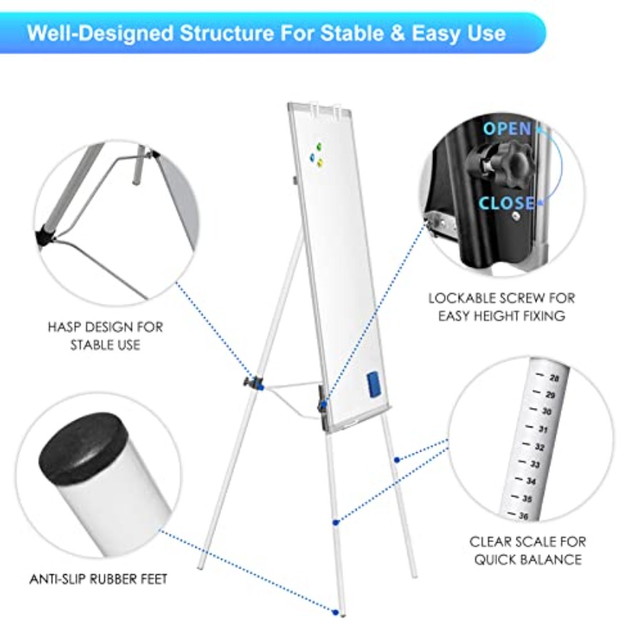 Easel Whiteboard - Magnetic Po - Whiteboard Easel Tripod avaliação e preço