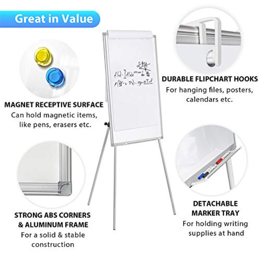 Easel Whiteboard - Magnetic Po - Whiteboard Easel Tripod avaliação e preço