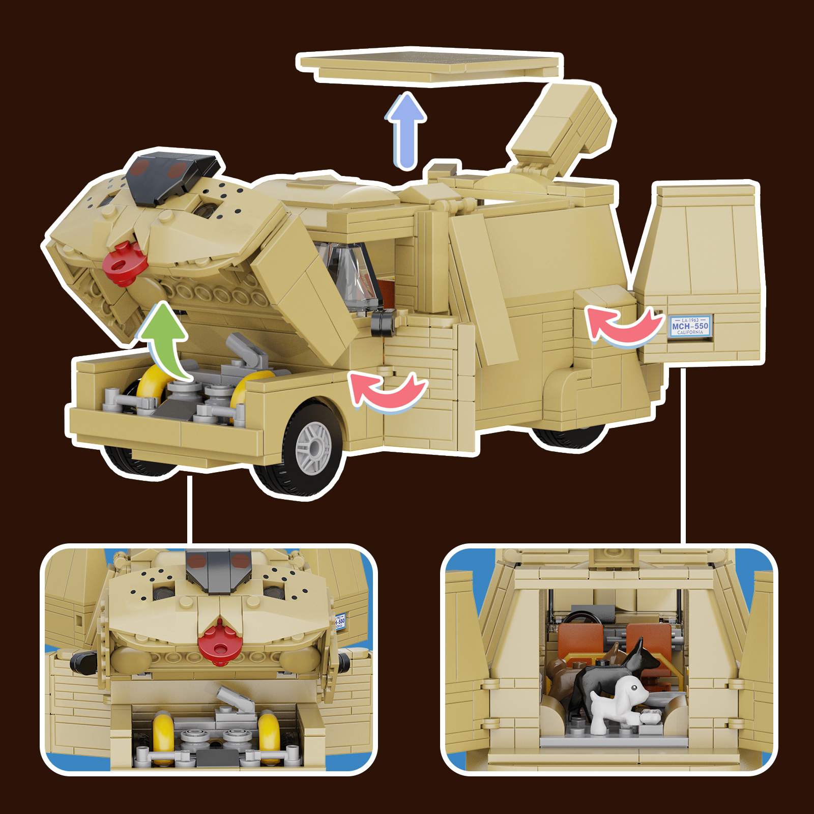 Funny Dog Van DIY Car Building - Cubicle Shelf Organizer avaliação e preço