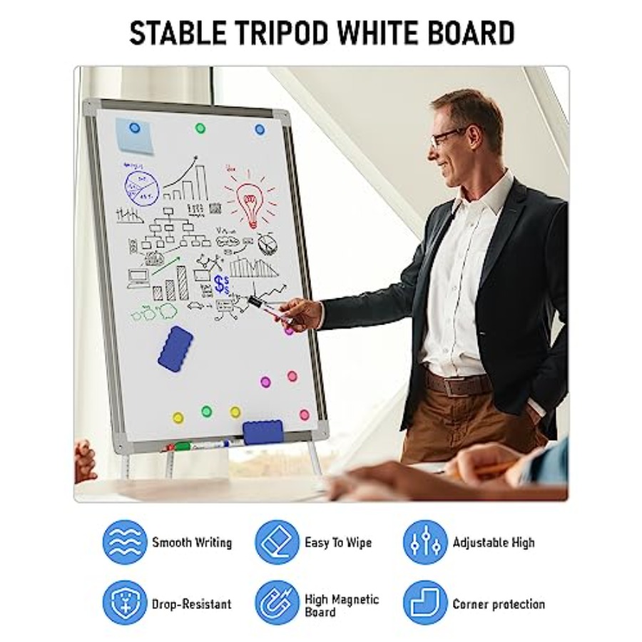 Easel Whiteboard with Stand, 3 - Whiteboard Easel Tripod avaliação e preço