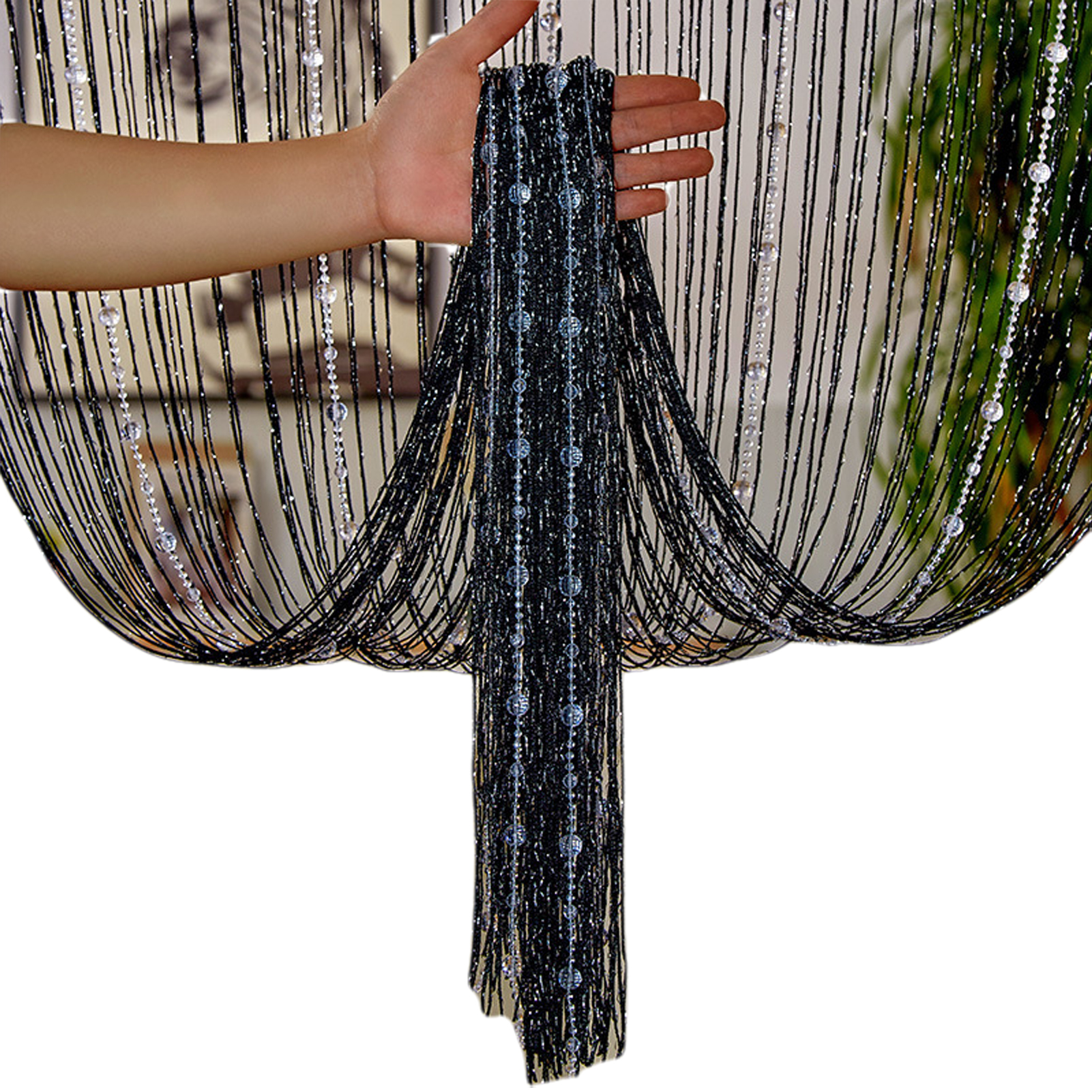 Crystal Beaded String Curtains - Partition Screen Divider avaliação e preço