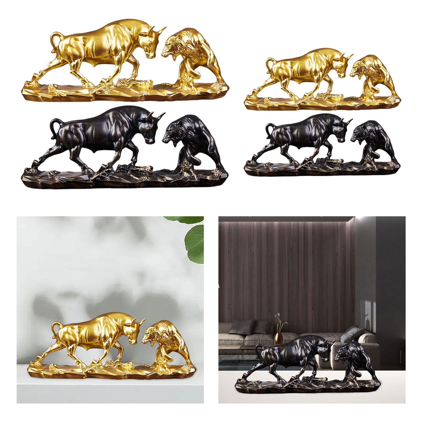 Bull and Bear Fight Figurine L - Cubicle Shelf Organizer avaliação e preço