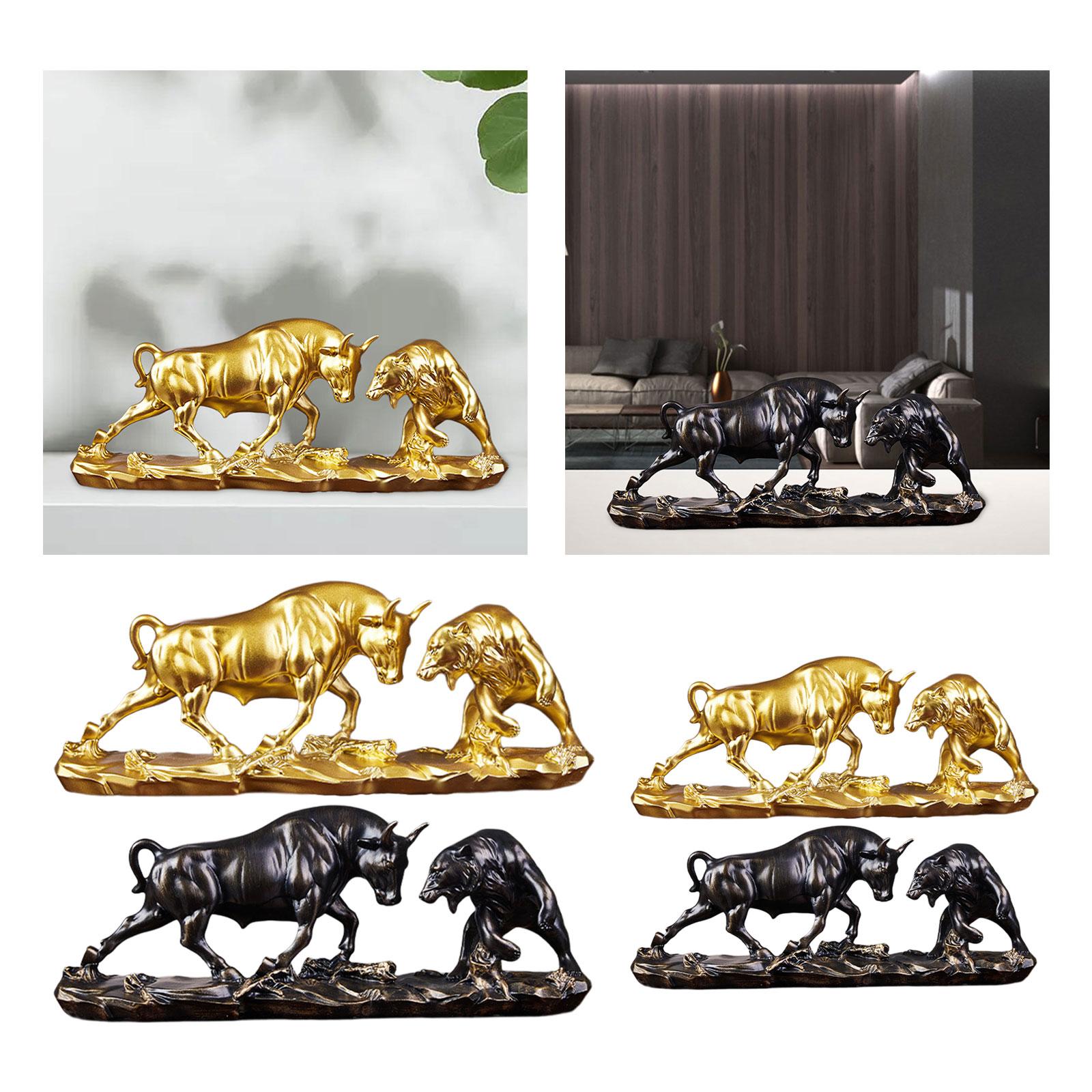 Bull and Bear Fight Figurine L - Cubicle Shelf Organizer avaliação e preço