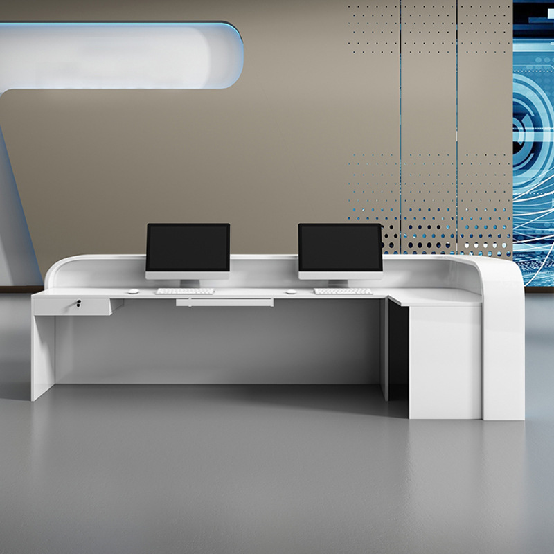 Painting front desk reception  - Reception Desk Counter avaliação e preço