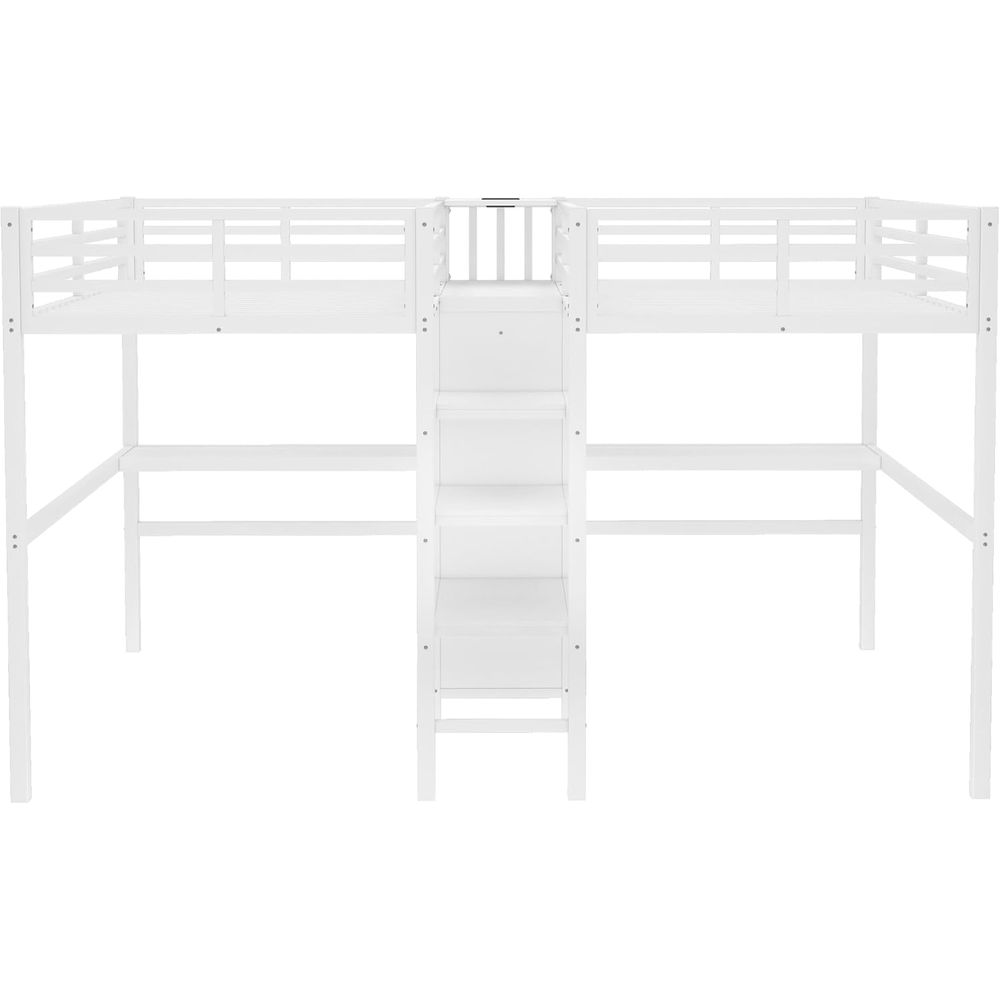 Twin Size Metal Bed with Desk, - Cubicle Shelf Organizer avaliação e preço