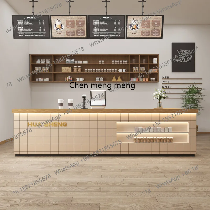 Coffee milk tea shop checkout  - Reception Desk Counter avaliação e preço