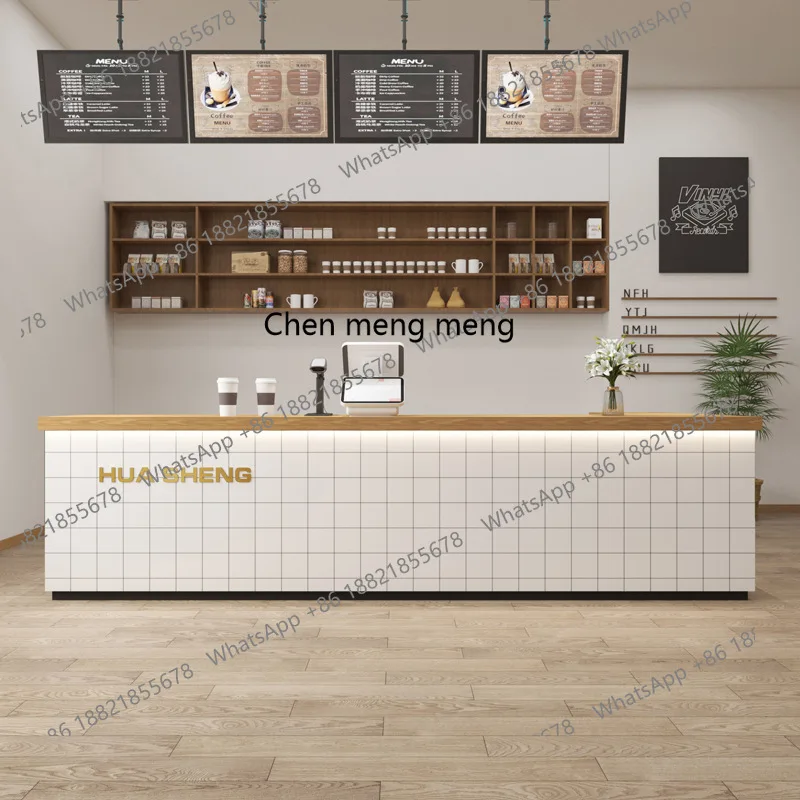 Coffee milk tea shop checkout  - Reception Desk Counter avaliação e preço