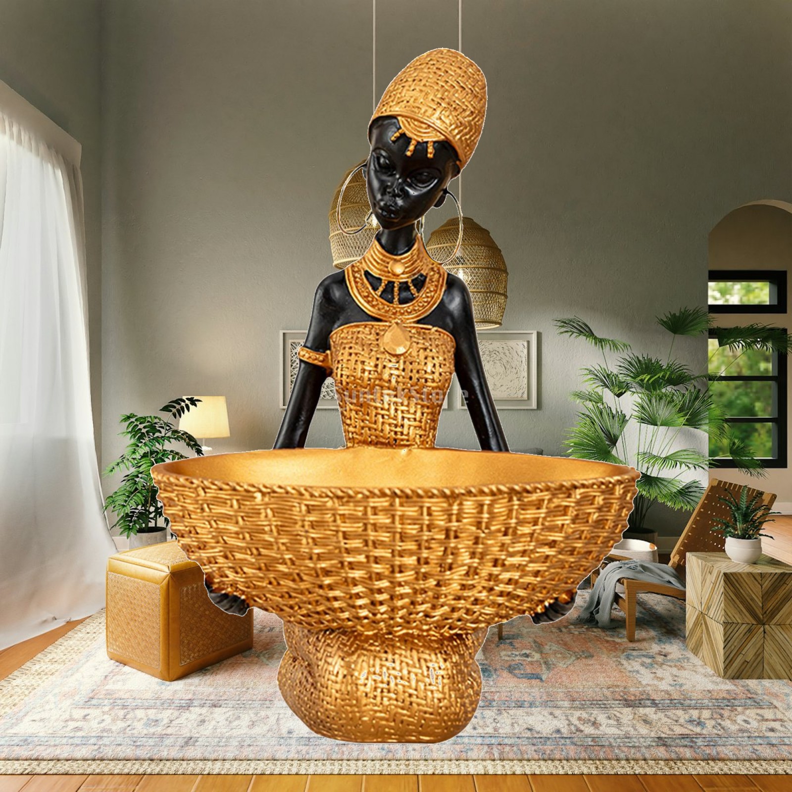 Luxury African Woman Statue Re - Cubicle Shelf Organizer avaliação e preço