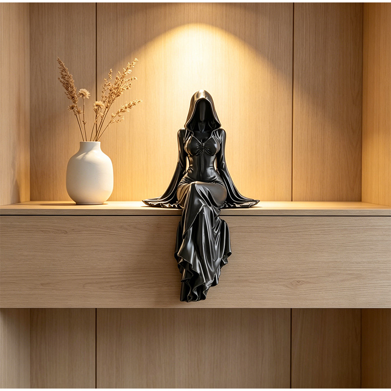 Lady Reaper Sitting Statue 3d  - Cubicle Shelf Organizer avaliação e preço