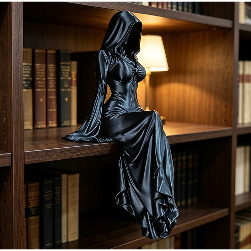 Lady Reaper Sitting Statue 3d  - Cubicle Shelf Organizer avaliação e preço
