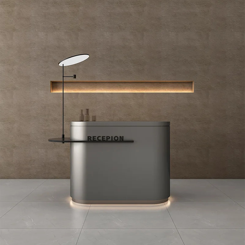 custom.Nordic Minimalist Recep - Reception Desk Counter avaliação e preço